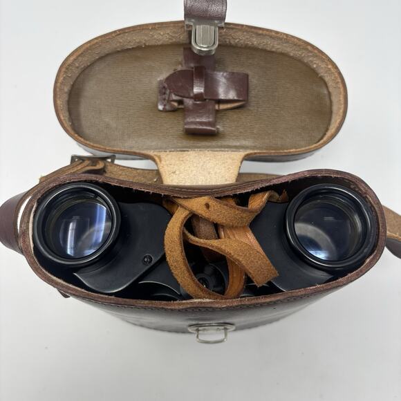 PZO Binoculars LP6x30 Vintage Poland Rare Army Militaria Cold War Leather Case - Picture 12 of 14